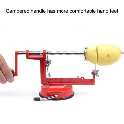 Twisted Potato Cutter, Manual Aluminum Alloy Body with 304 Stainless Steel Blade for Radish, Cucumber, Taro, Yam, and Other Fruits and Vegetables