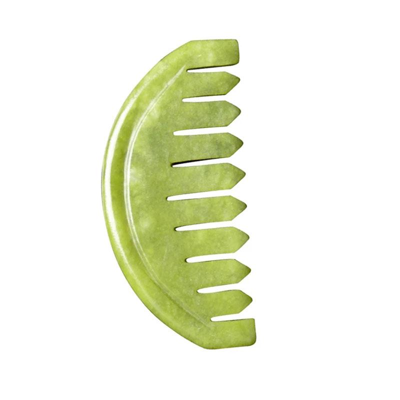 

Natural Jade Comb Scalp Massage Gua Sha Scraping Board Skin Lifting Head Care Back Massager Meridian Relaxation Wrinkle Remover