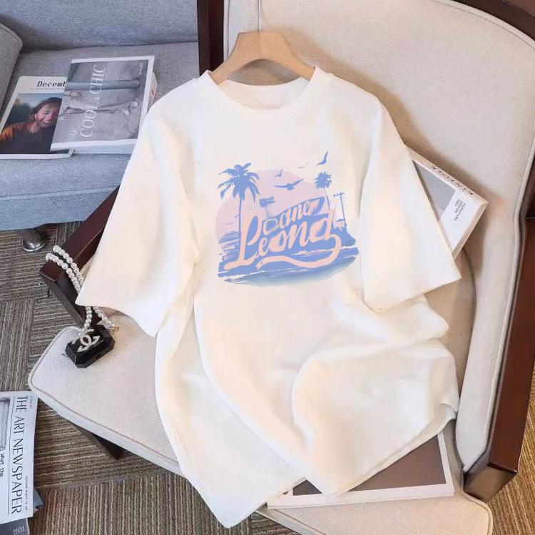 Women's Summer 2025 Pure Cotton Loose Slimming Short-Sleeve T-Shirt - New Fashion Niche Design