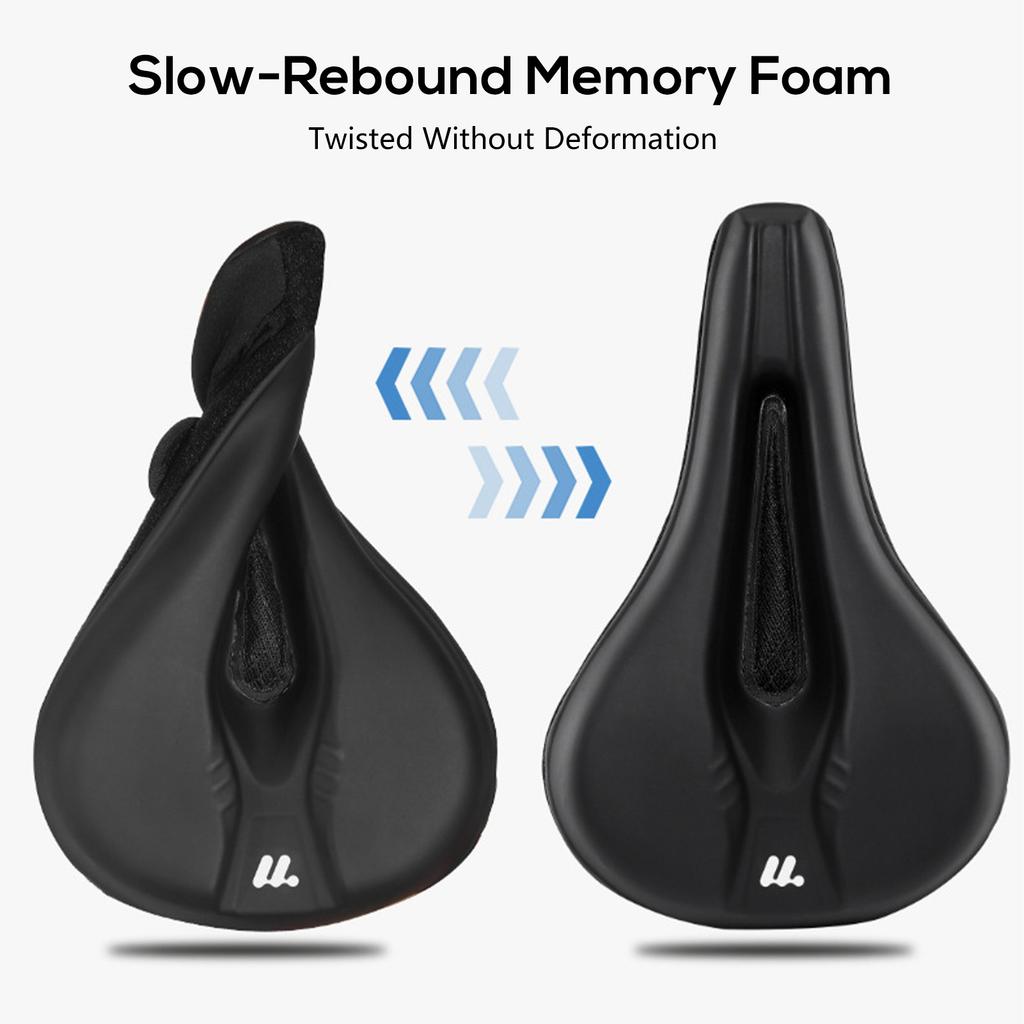 Polštář sedla na kolo z paměťové pěny Pohodlný Prodyšný Potah sedla na kolo Měkký Potah sedla na kolo