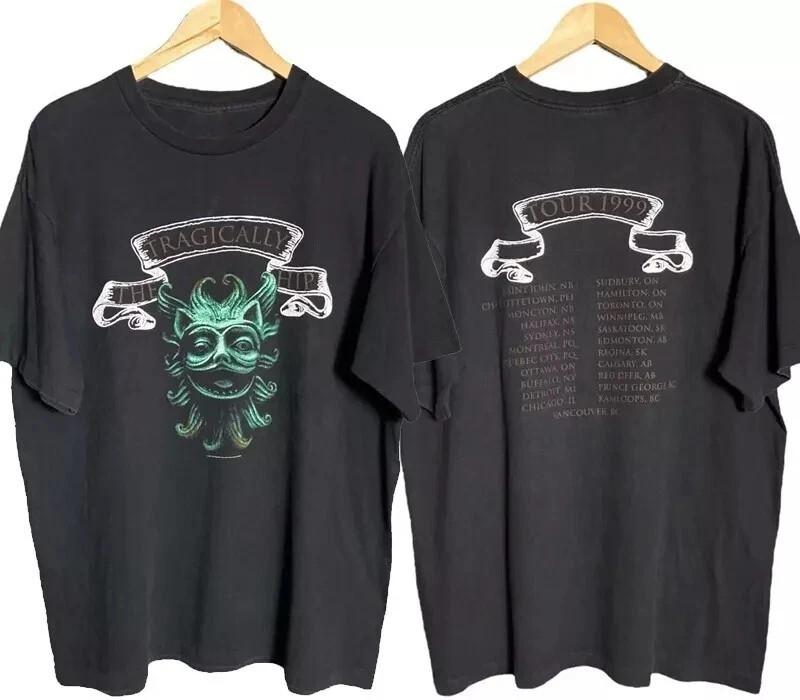 90s The Tragically Hip Tour Band Short sleeve T shirt 2 Side Black Vtg Unisex T-Shirt S