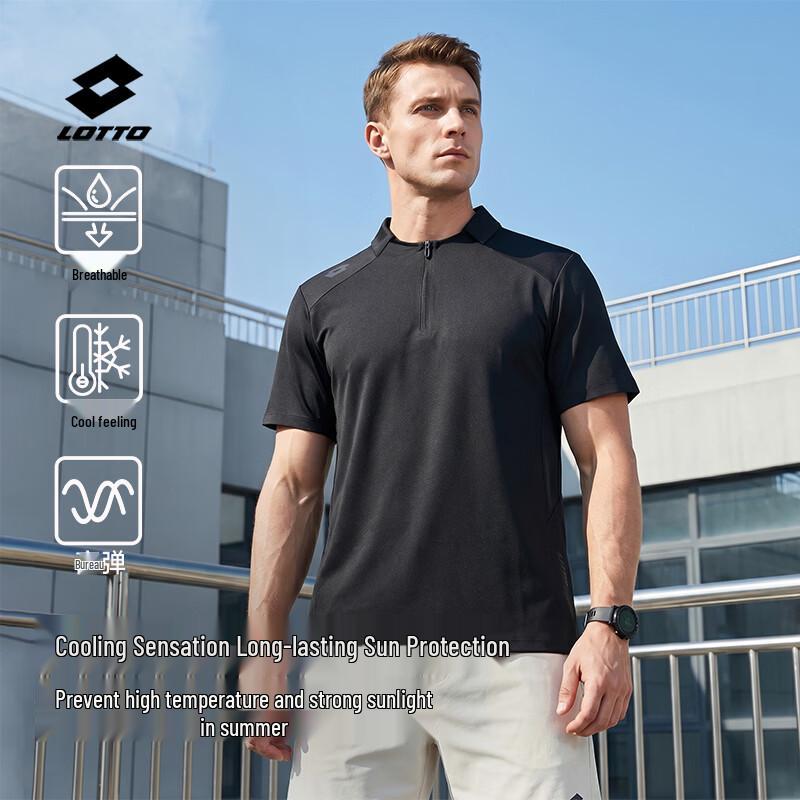 Lotto Men s Quick-Dry Ice-Feel Short-Sleeve T-Shirt XL