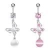 Heart Zircon Belly Button Rings Stainless Steel  Butterfly Belly Ring For Women Navel Piercing Body Jewelry