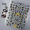 5D Embossed Nail Decals Halloween Art Stickers, Skull Pumpkin Ghost Relief Supplies Decals, Waterproof Self Adhesive Manicure Decoration Stickers