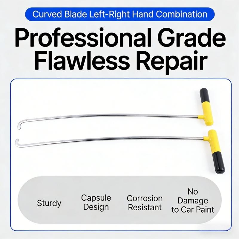 Car Dents Repair Rods Dents Remover Hook Tool Alloy Steel Repair Tool Car Automotive Body Dents Repairing Rod