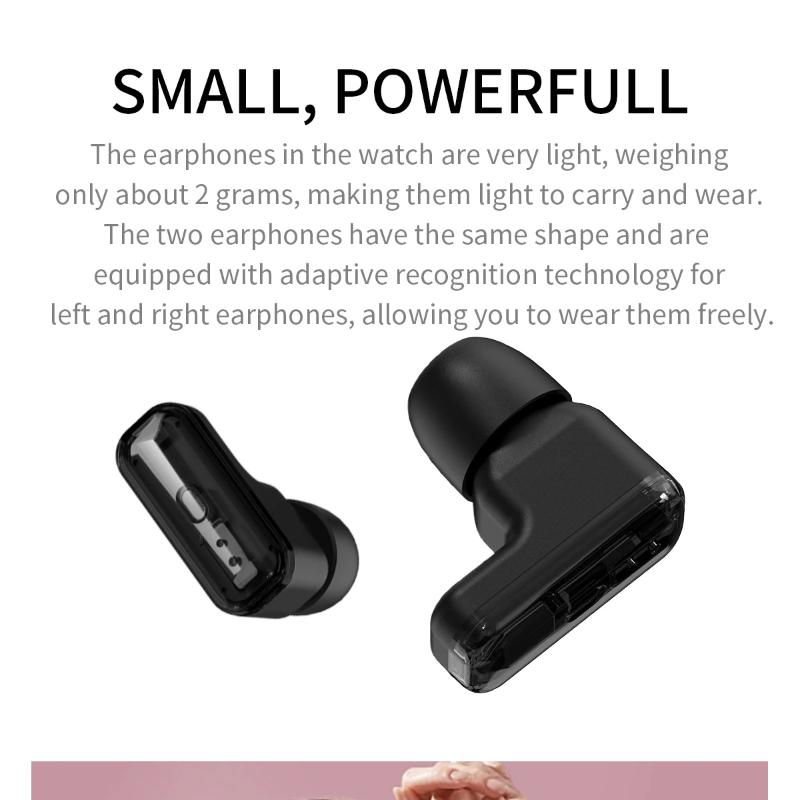 2025 New Smart Watch TWS 2-in-1 Bluetooth Earphones with Built-in Speaker HIFI 9D Sound Quality Health Monitor Watch for Android IOS