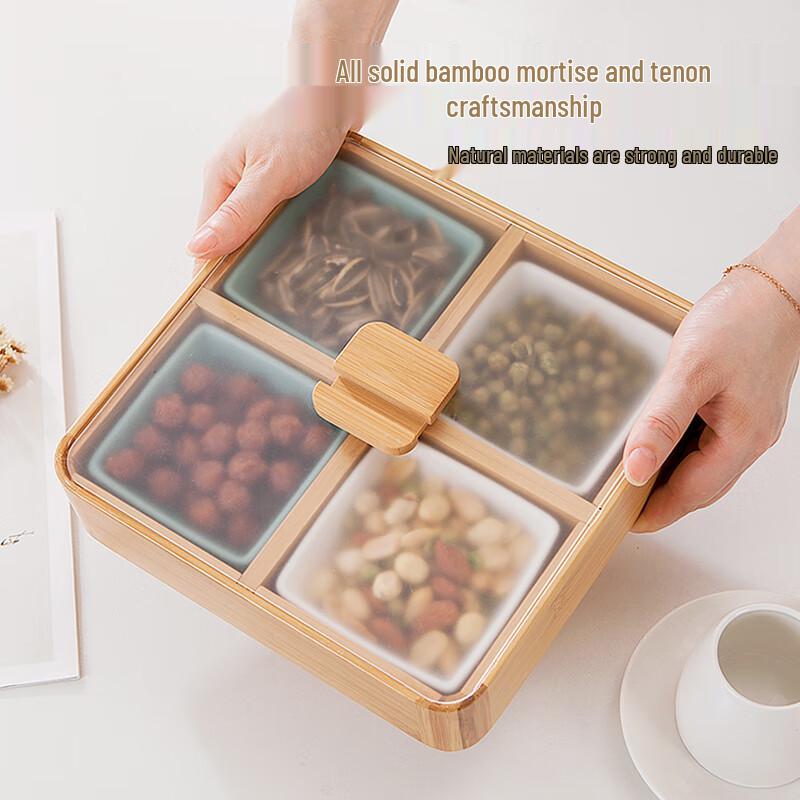 Japanese Style Bamboo Snack Tray