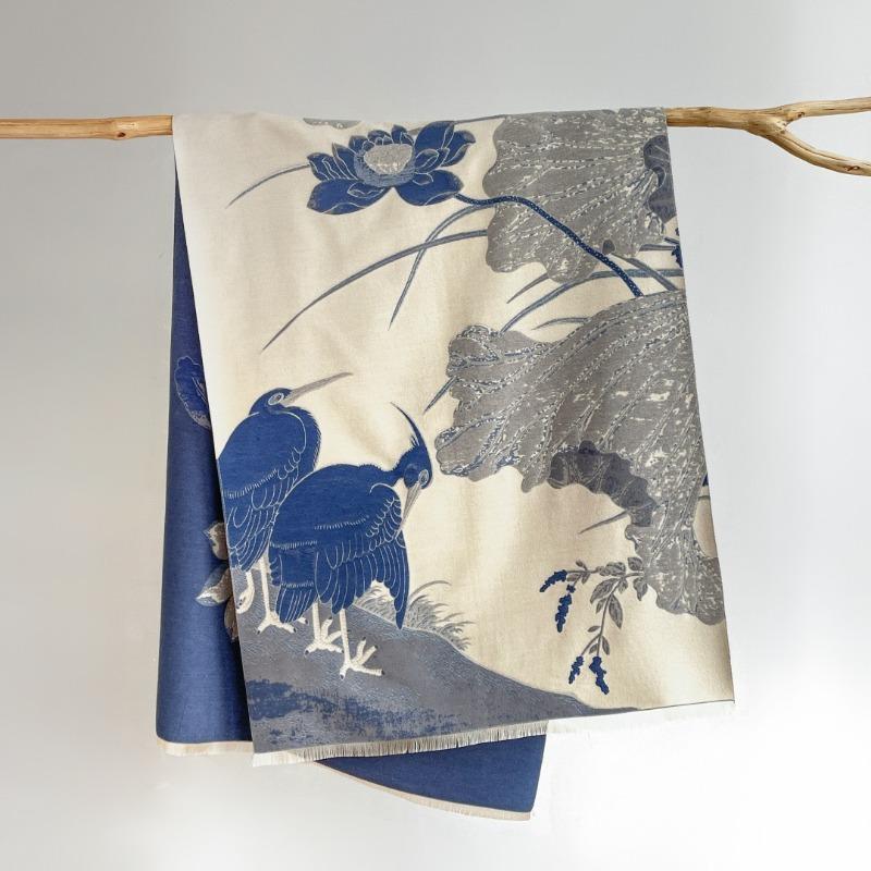 New stork scarf autumn and winter double-sided imitation cashmere scarf winter high-end warm shawl