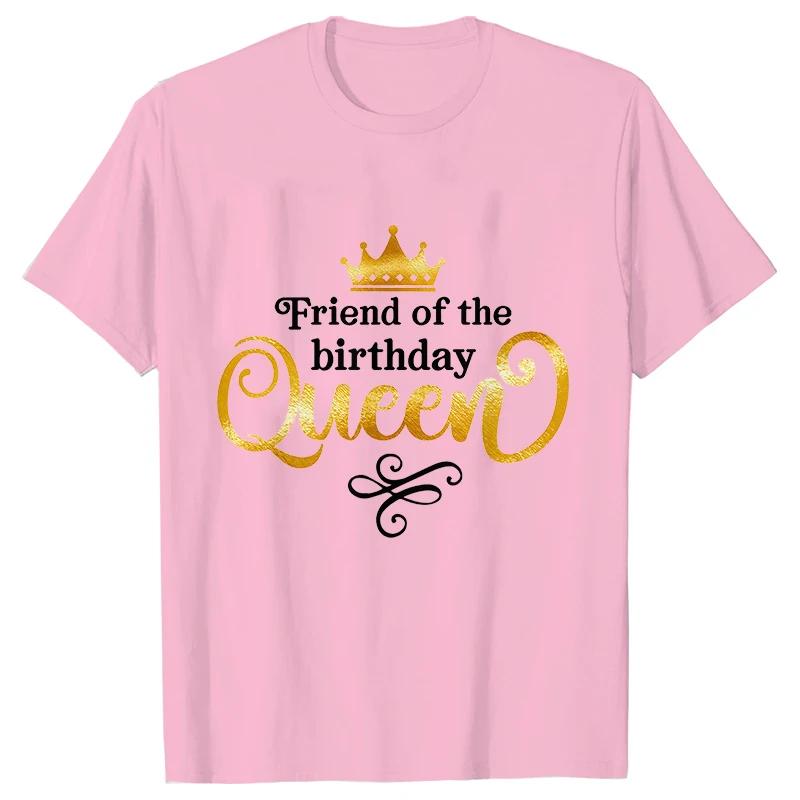 

Women Sleeve Tshirt Fashion Casual Woman Birthday Shirts T-shirt Birthday Queen Graphic Printed T Shirt S