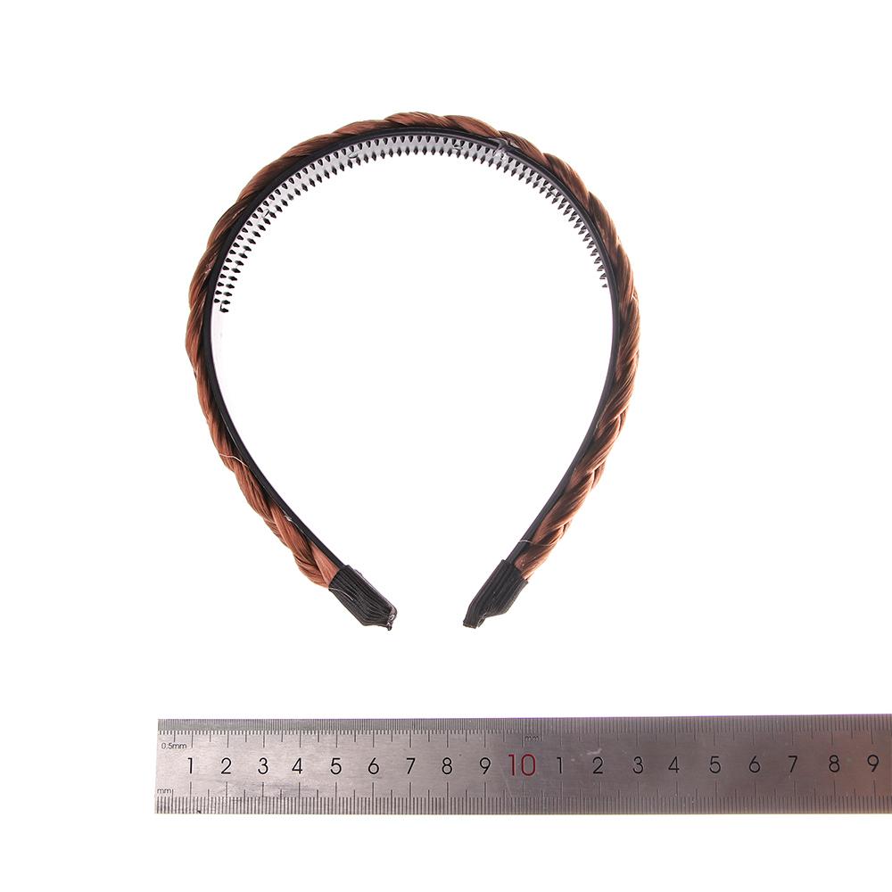 Elastic Headwear Head Hoop Twisted Wig Headband Hair Bands Braided Headband Synthetic Wig