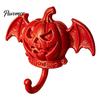 Black Bat Wing Hook Devil Pumpkin Wall Hook, Halloween No-Drill Adhesive for Keys Key Holder Bags, Strong Sticky Damage-Free Decorative Hooks Entryway