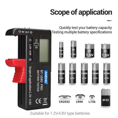 ANENG AN-168 POR Digital Lithium Battery Capacity Tester Checkered Load Analyzer Display Check AAA AA Button Cell Universal Test