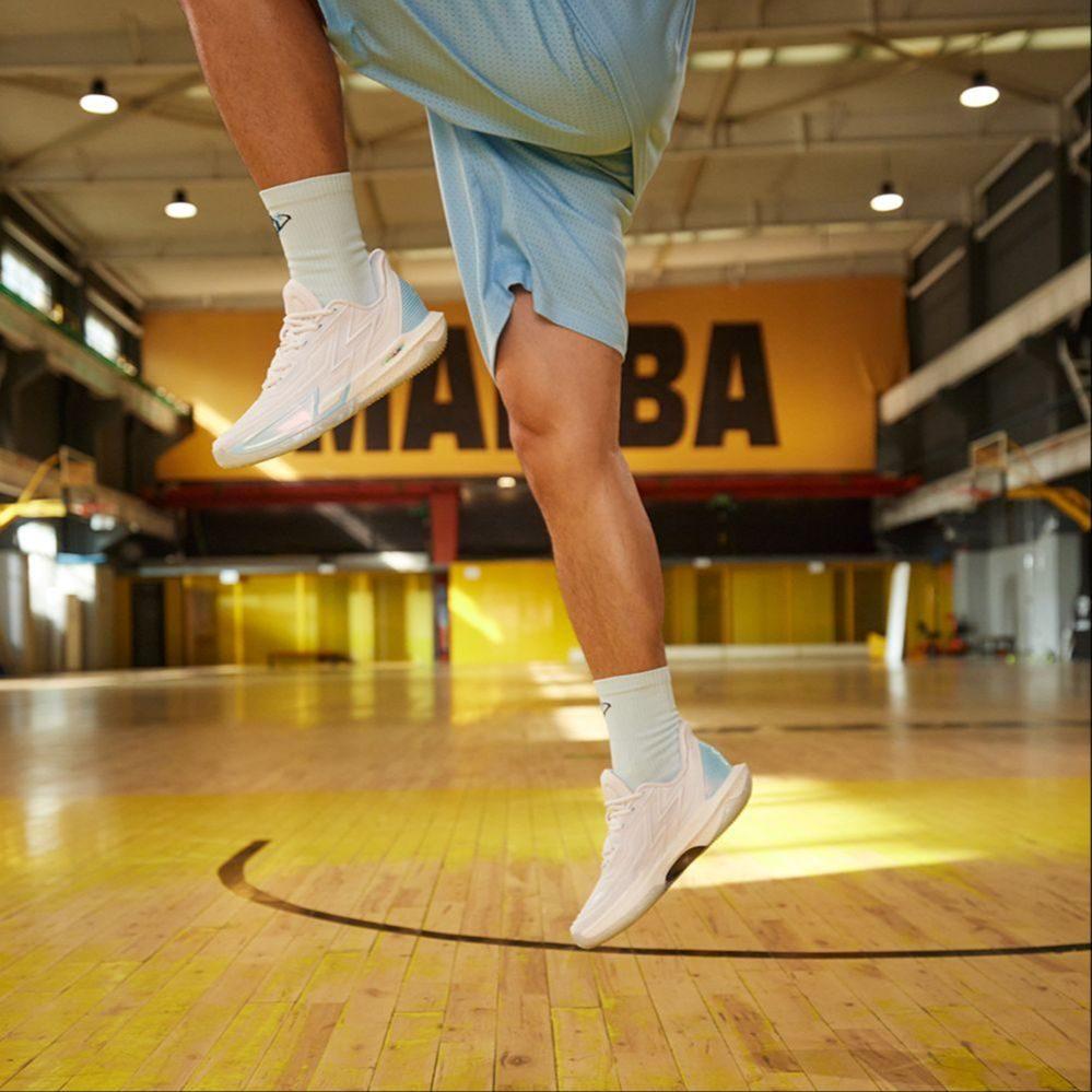 Scarpe da Pallacanestro 361 BIG3 4.0 Quick Pro Uomo Basse 361 Degrees Bianco/Blu Ghiaccio 672411115F-1