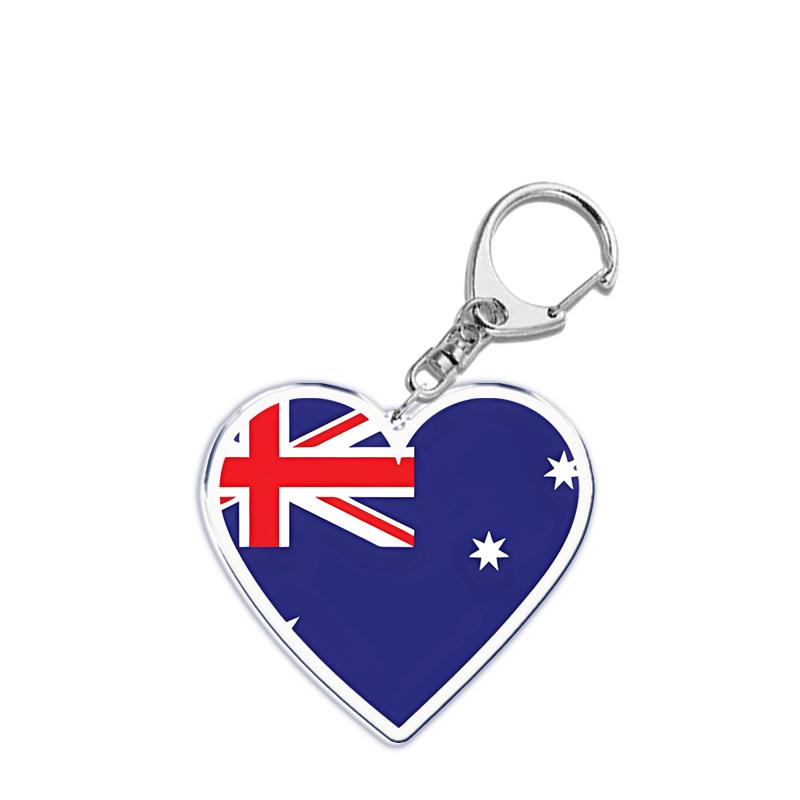 France Scotland Germany Country Love Heart Keychains Ring for Accessories Bag Pendant Key Chain Llaveros Ewelry Fans Gifts