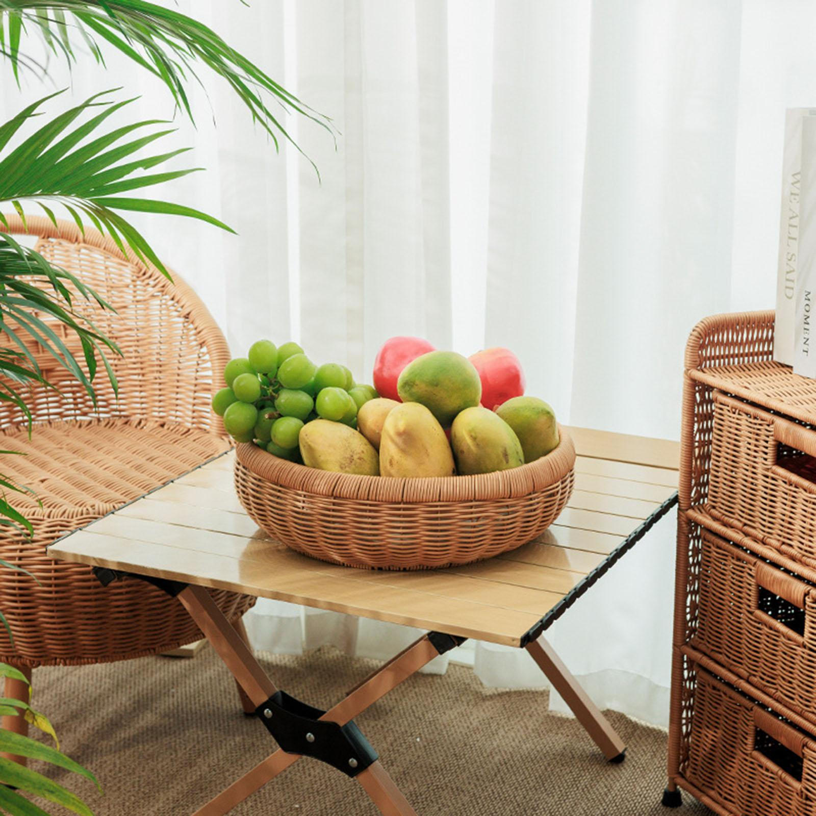 

Изготовленный вручную ротанговый контейнер для хранения, винтажная подставка для хлеба, корзина для кухонных принадлежностей 30cmx7cm