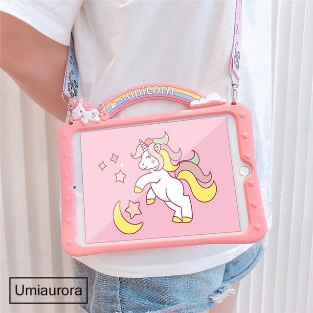 

Детский чехол с мультяшным рисунком для Ipad 7, 8, 10, 2, 6, 9, 7 Pro 10, 5, 11, чехол для планшета, силиконовый чехол-подставка, чехол IPad 2 3 4