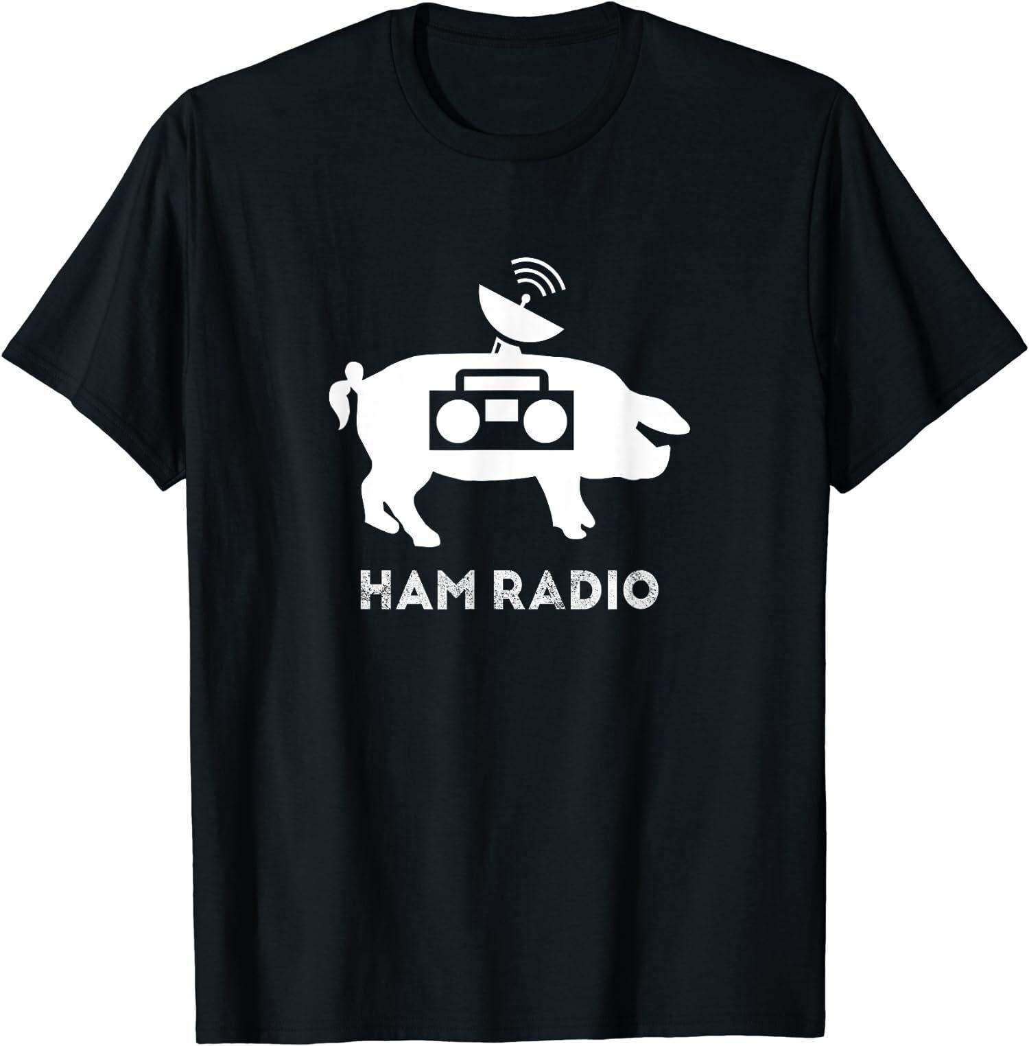 NEW LIMITED Pig Lover Funny Ham Radio Morse Code Geek CW Operator T-Shirt XXXXL