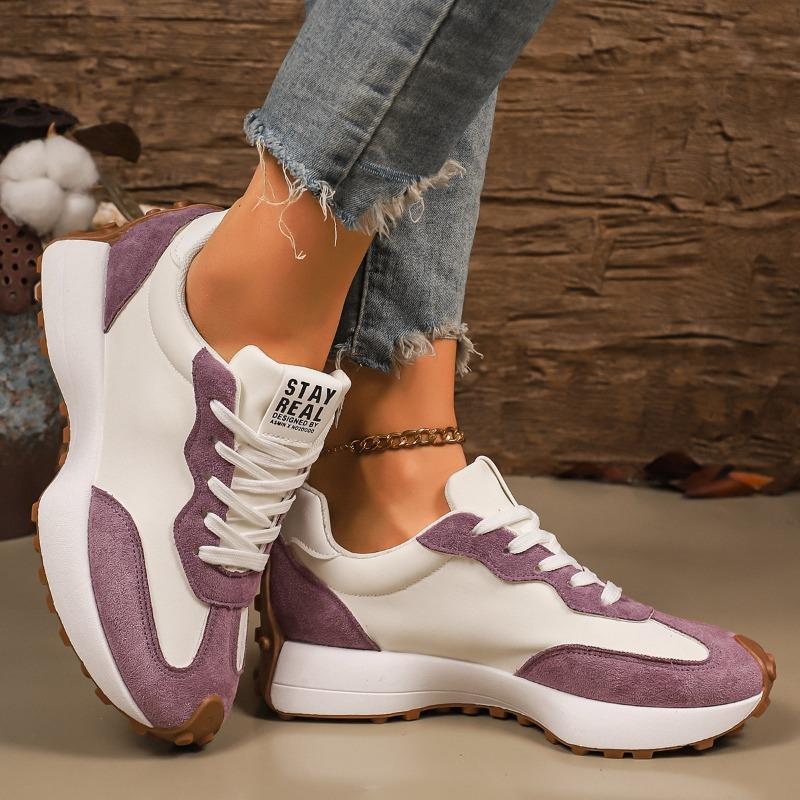 Fashion Soft Leather Forrest Gump Sneakers Women's Casual Daddy Shoes Versatile Single Shoes