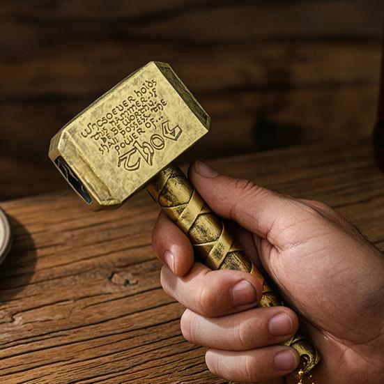 Hammer Bottle Opener, Viking Style Beer Opener with Magnet, Creative Home Bar Decoration, Heavy Duty Cap Remover, Bar Party Tool