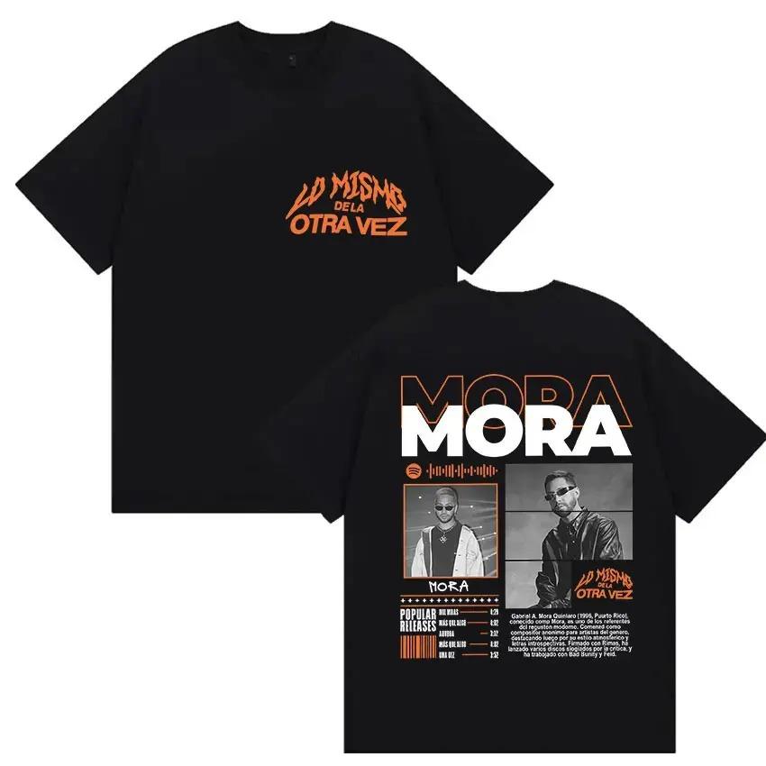 Rapper MORA Tour 2026 Merch T Shirt Men's Women Vintage High Quality Fashion T-shirts Hip Hop Clothing Oversized Cotton T-shirt