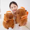 Cute Cartoon Animal Basketball Backpack Capybara Plush Toy Kawaii Stuffed Doll Home Decor Gifts For Kids
