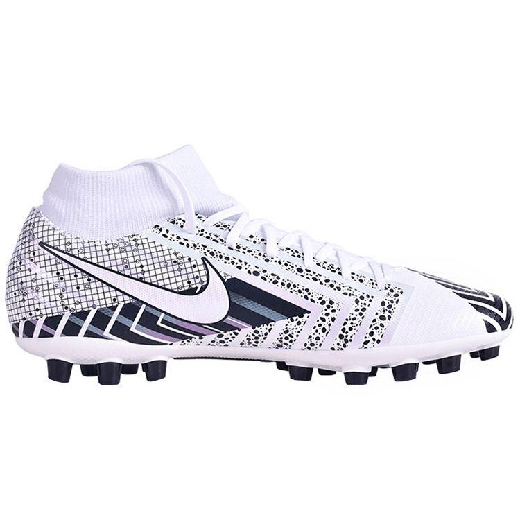 Nike Mercurial Superfly 7 Academy MDS Round Toe Lace-Up AG Soccer Shoes Men Soccer Shoes White Black BQ5425-110