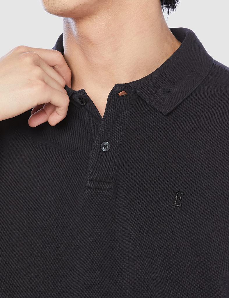 Edwin ET6033 Logo Short Sleeve Polo Shirt Black Size Size Small Men's One-Point (Faded) 2,
