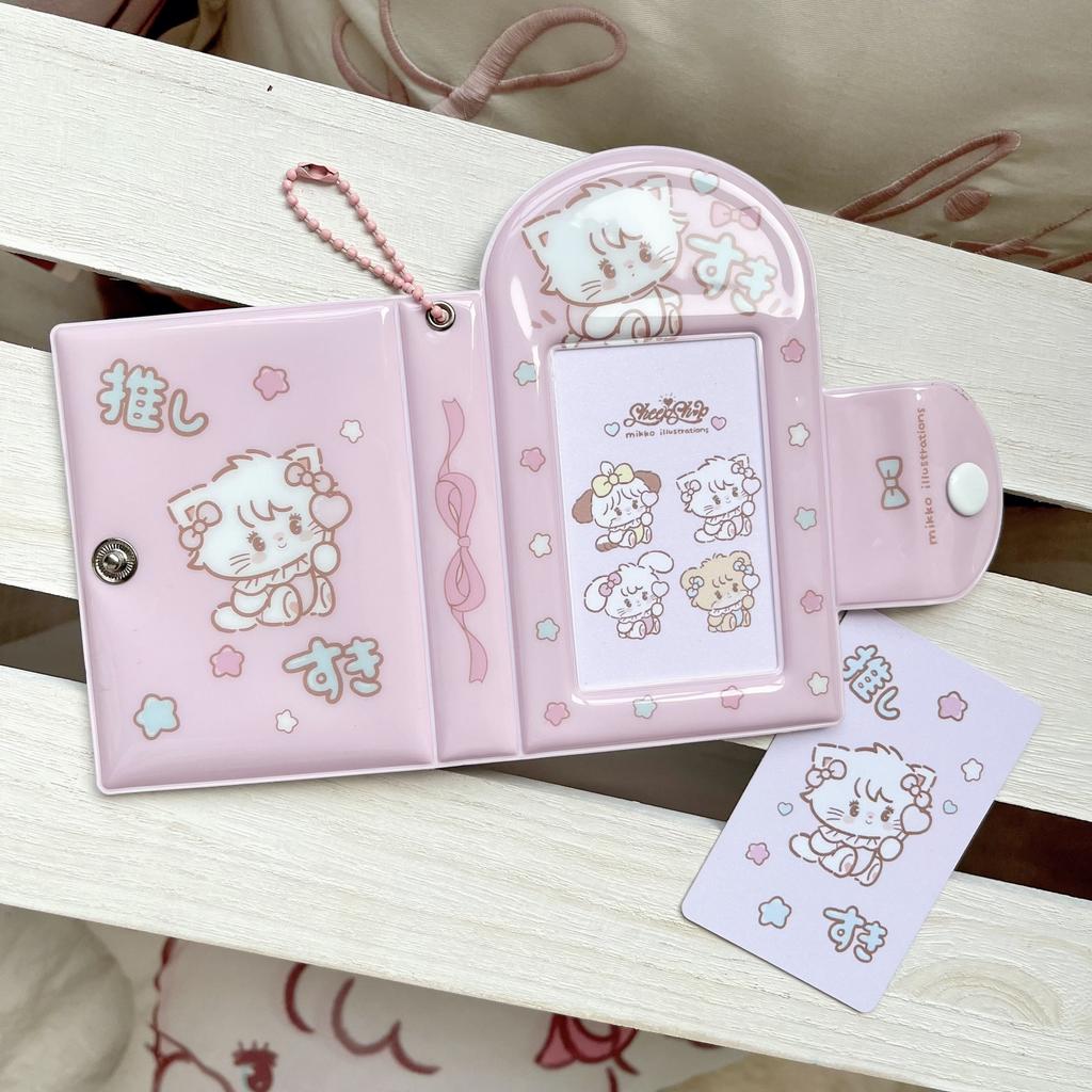 Cute Cartoon life 4 cuts Photocard Holder 1grid Card Binder Kpop Collect Book 3inch Photo Album