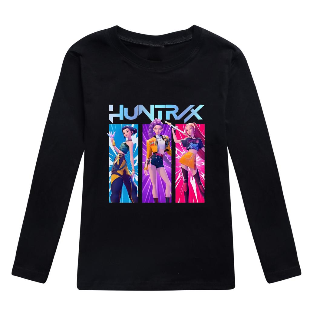 K Pop Demon Hunters Long Sleeve T-shirts Rumi Mira Zoey Autumn Children Clothing Cute Print Tops Gift Children's Boy and Girl Kids Unisex T-shirts