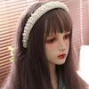 Baroque Bridal Hair Hoop Large Women Hairbands Sweet Pearl Headbands  Girl