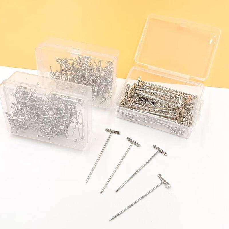 

DIY Wig Securing Pins, T-shaped Pins, Suitable For Knitting, Wigs, Sewing And Office Wall Decoration - 50-piece Pack