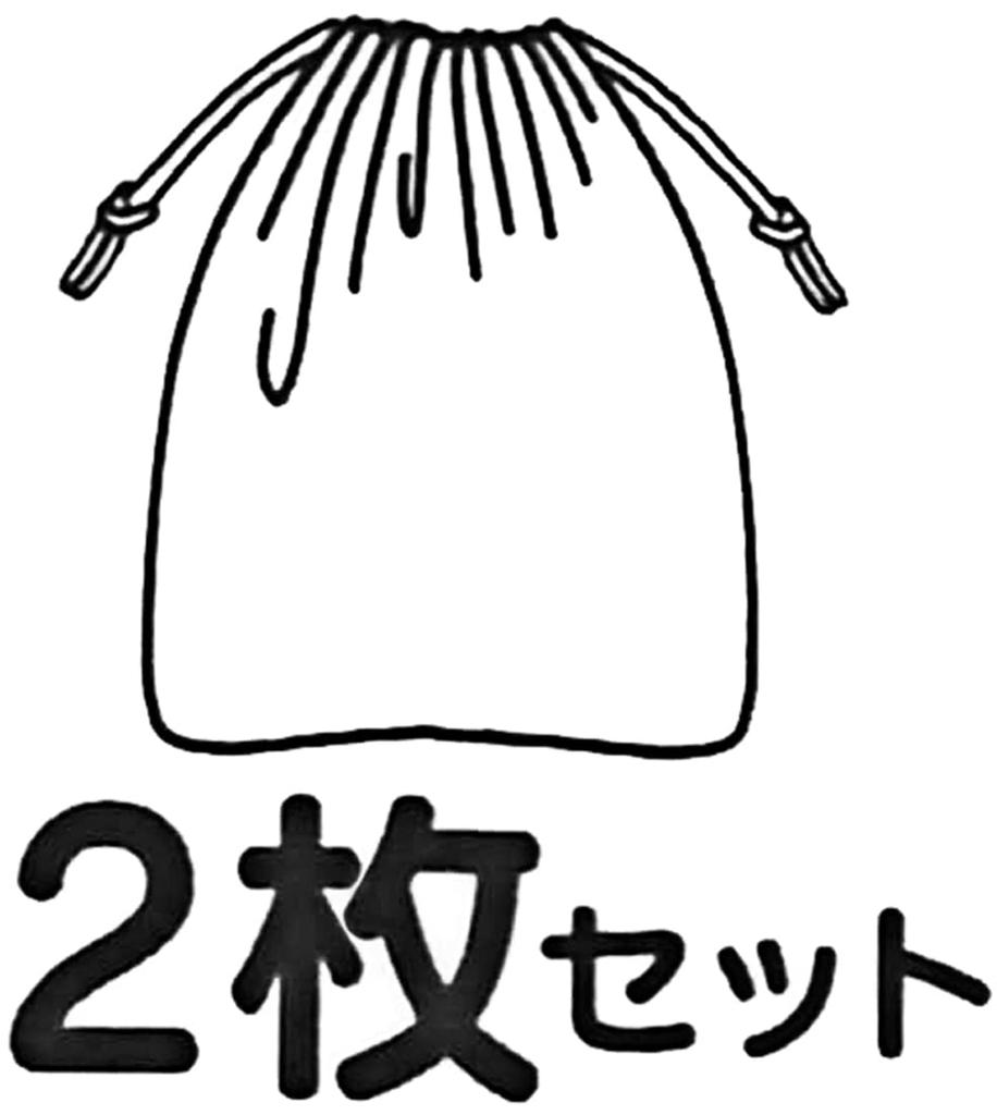 Skater Bento Drawstring Bag with Gusset, Set of 2, Minions Fever, Made In Japan, KB64WN-A