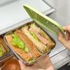 Square Stainless Steel Lunch Box 1/2 Grids Crisper Food Storage Container  Office Workers
