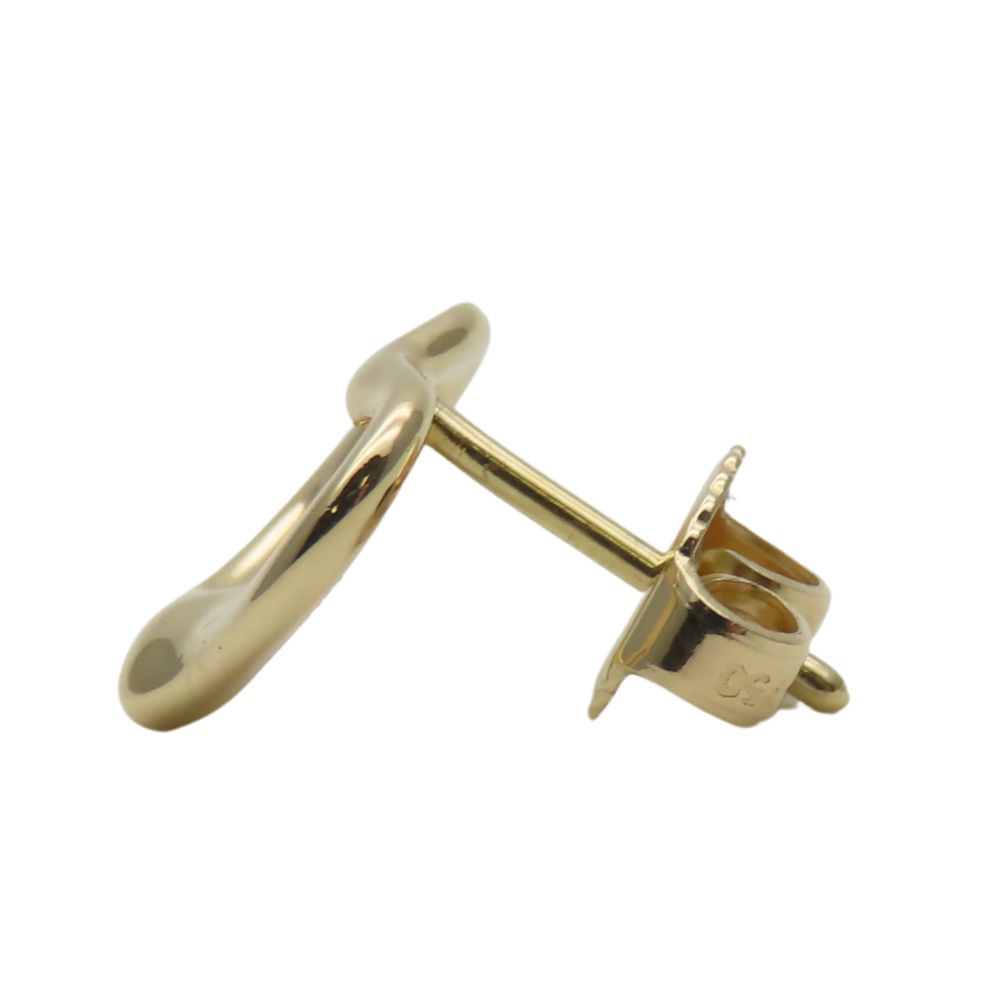 Used TIFFANY&Co. Pierce Open heart K18 yellow gold 2.5g Yellow Gold El Saperetti