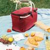 Foldable Picnic Food Bag 30L Insulation Storage Basket Thermal Insulated Bag  Camping