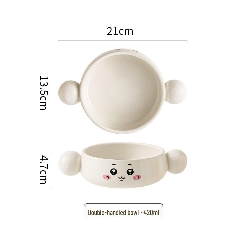 

Bone China Double-Handle Versatile Bowls