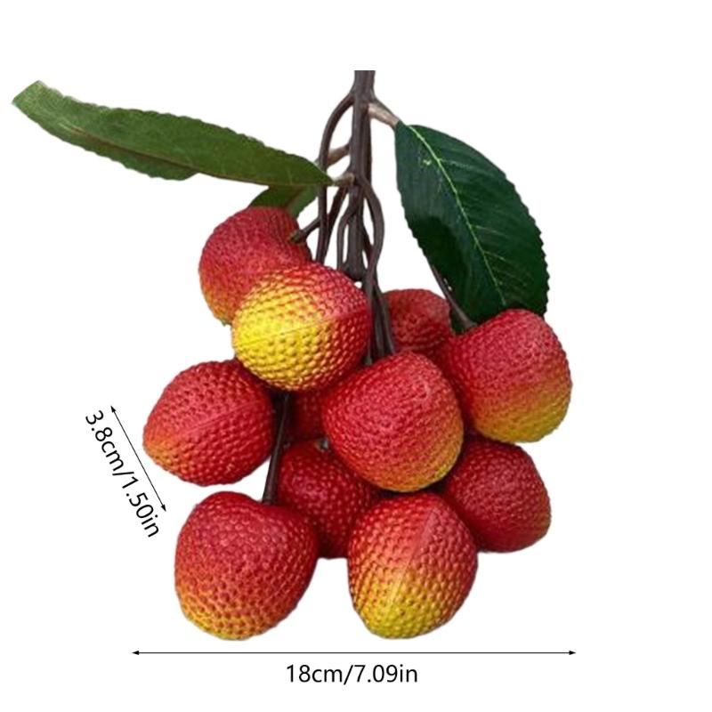 Artificial Friut Realistic Plastic Fruit Bunch of Simulation Fruit for Kitchen, Photography Props, 6 Kind of Fruit