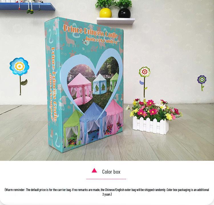 Hexagonal Princess Castle Play Tent for Girls - Indoor Role-Playing Toy Game, Small Size.