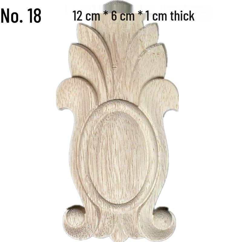 Europäische Massivholz-Schnitzerei-Applikation: Dekorative Blumen Schleife für Wände & Möbel