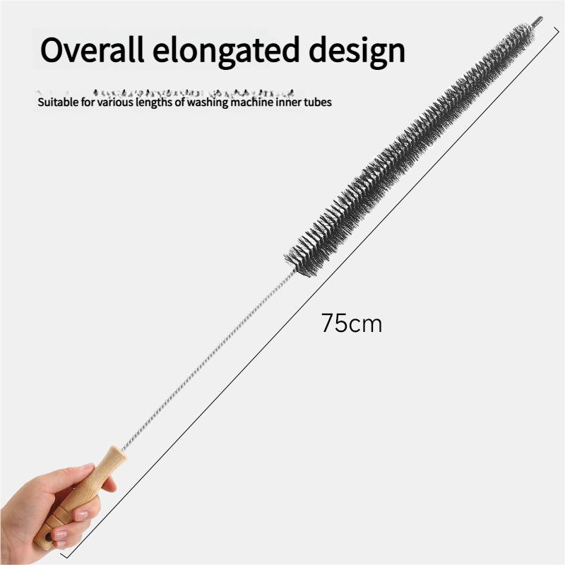 

Неразборная и моющаяся гибкая щетка для чистки труб стиральной машины 1PC чёрный
