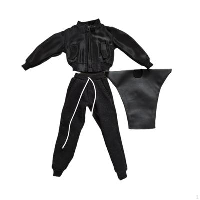 1/12 Mužská postava Oblečení pro panenky Miniaturní bunda Kalhoty Souprava Kostým pro 6'' figurky