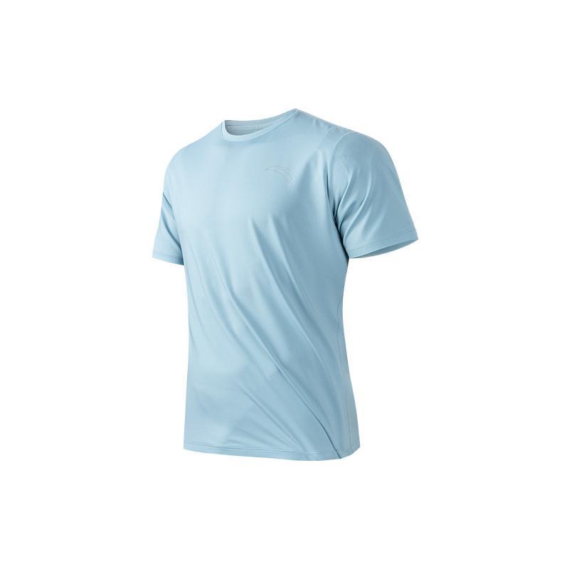 ANTA T Shirts Men s Sky Smoke Blue Crew Neck Moderate Straight Fit 952325106-4 S