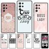 Capa de Celular Act Like a Lady Lift Like a Boss Para Samsung Galaxy S24 S25 S23 S22 Ultra Note 10 20 Plus S20 S21 FE Capa