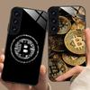 Bitcion Pattern Phone Case for Samsung Galaxy S26 S25 S24 S23 S22 S21 S20 Note20 Plus FE Ultra Glass Protective Cover
