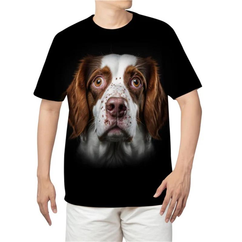 Summer Animal Dog 3D Print T-shirt Summer Men O-Neck Short Sleeve T Shirts
