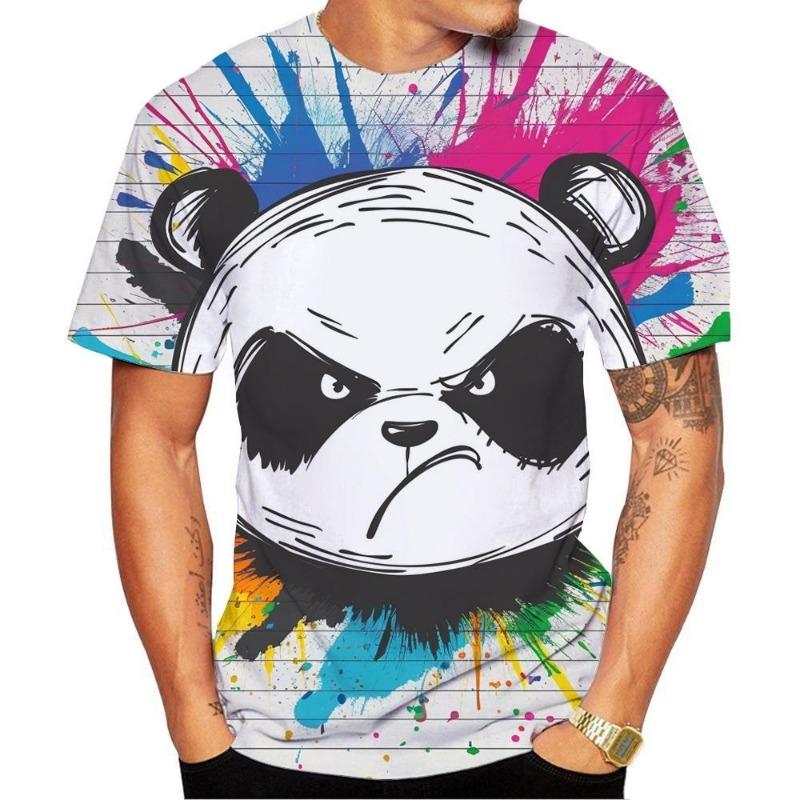 New Fashion Men's and Women's Short Sleeve 3D HD Printing Panda Print T-shirt Street Style Unisex Kid Funny Fashion Top 100-6XL