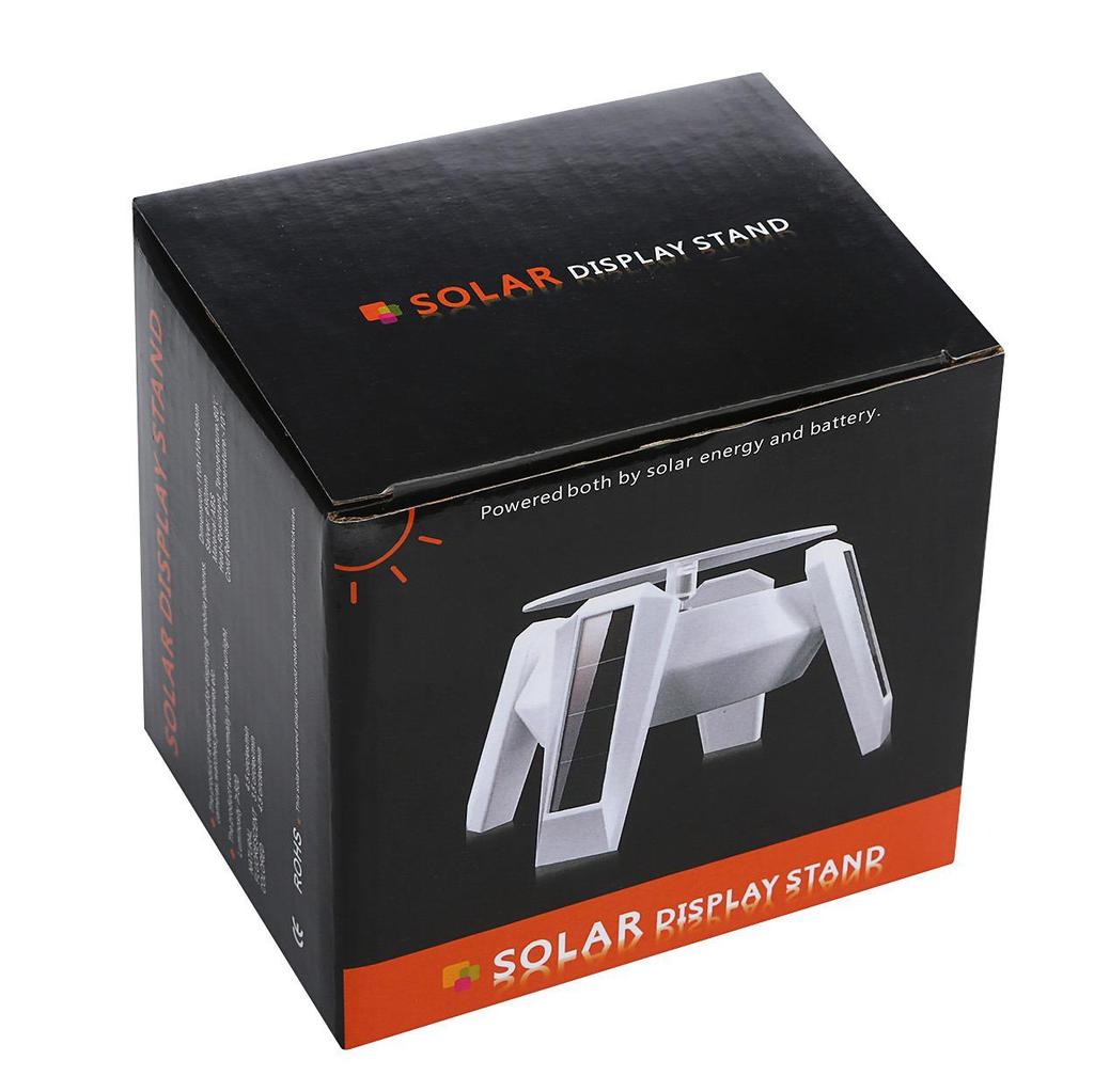 Rotating LED Solar Display Stand for UFO Spaceship Models, Jewelry, and Phone Video Shooting
