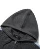 TRILLION Felpa Lavorata a Maglia con Cappuccio e Zip, Spazzolata Lavabile (Carbone)