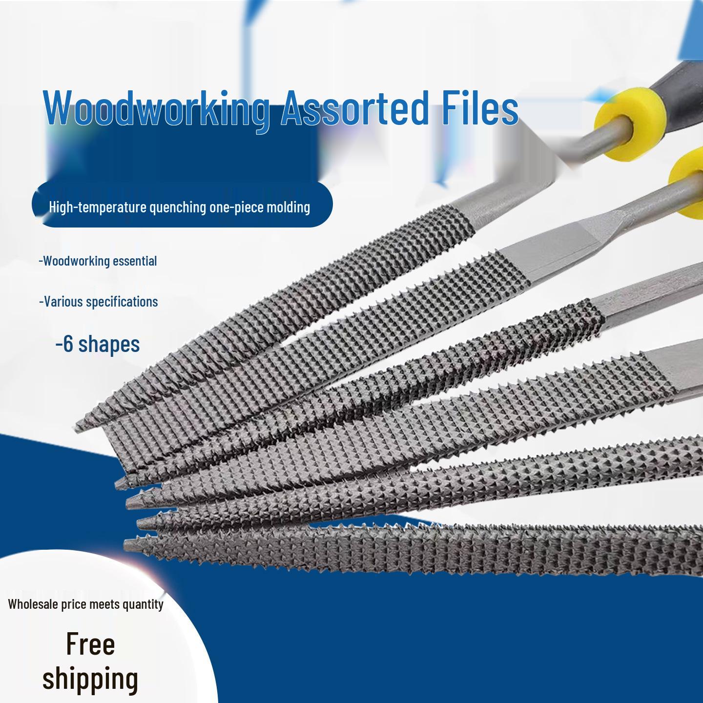 

Мини набор надфилей для резьбы по дереву: Набор плоских и полукруглых рашпилей. 3*140mm Wood File 6 Pieces Set