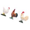 4 st Simulerade Gårdskycklingfigurer Set Tupp Höna Kycklingar Dekoration Gårdsdjursfigurer för